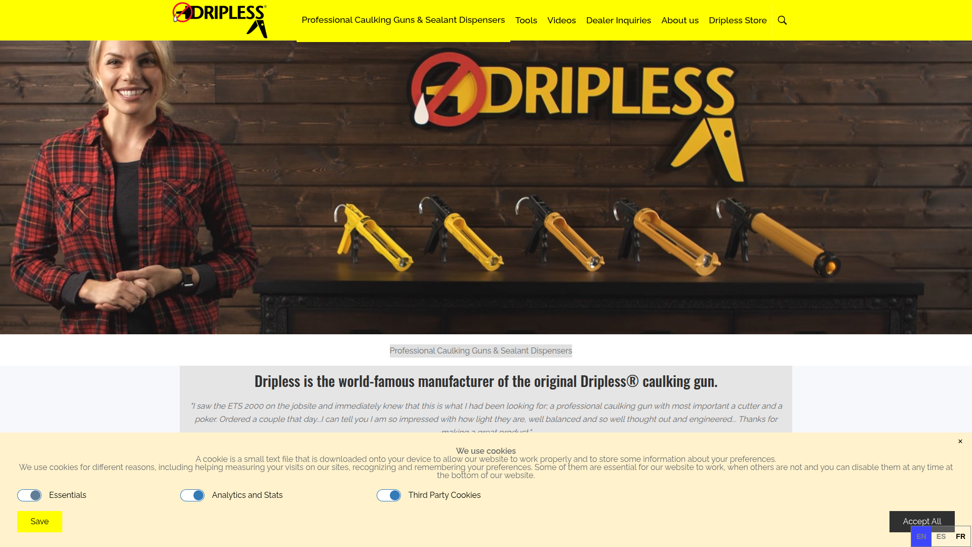 Dripless - Professional Caulking Guns